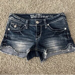 Wallflower Women's Blue Denim Shorts